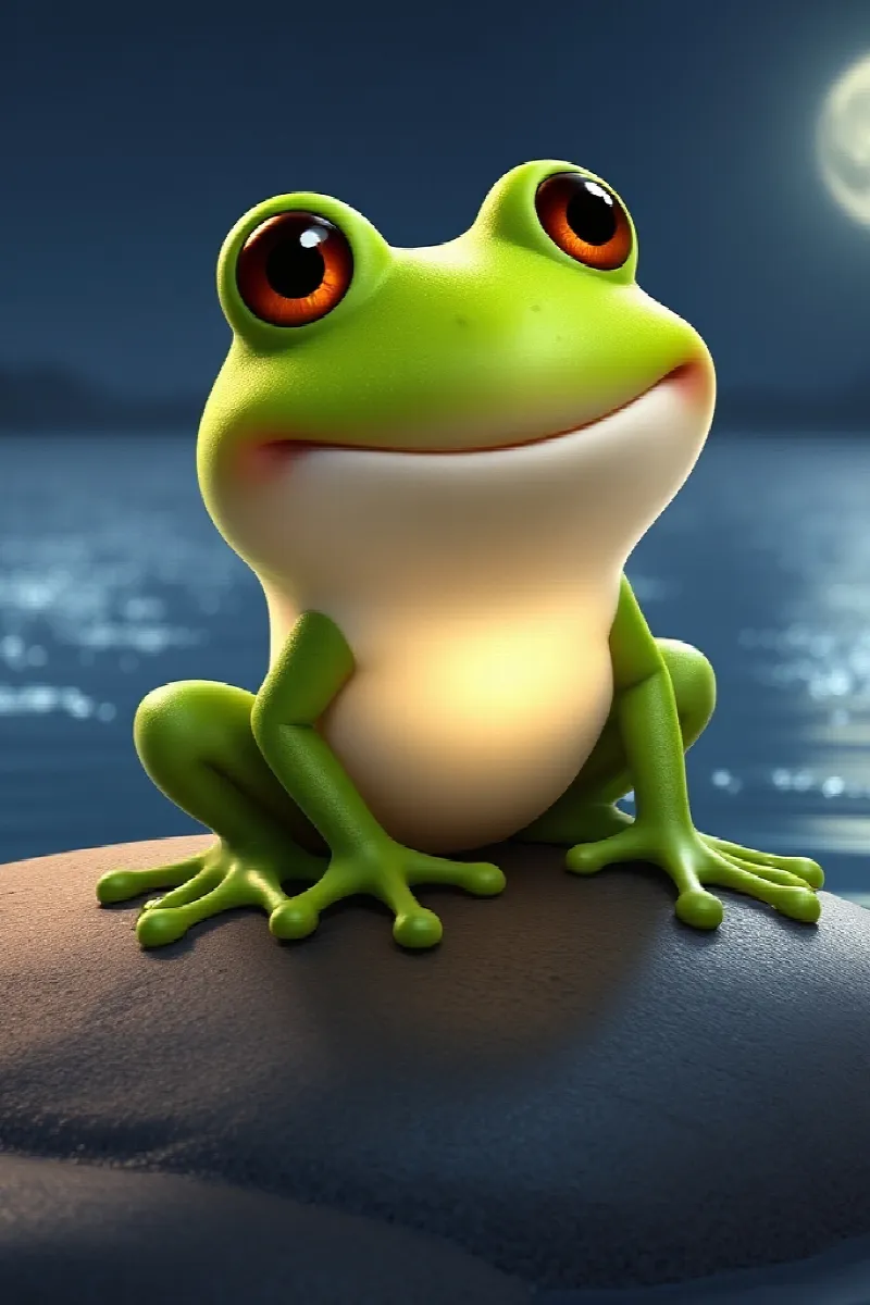 Picture 3 from the tale The Boy and the Moonlit Frog