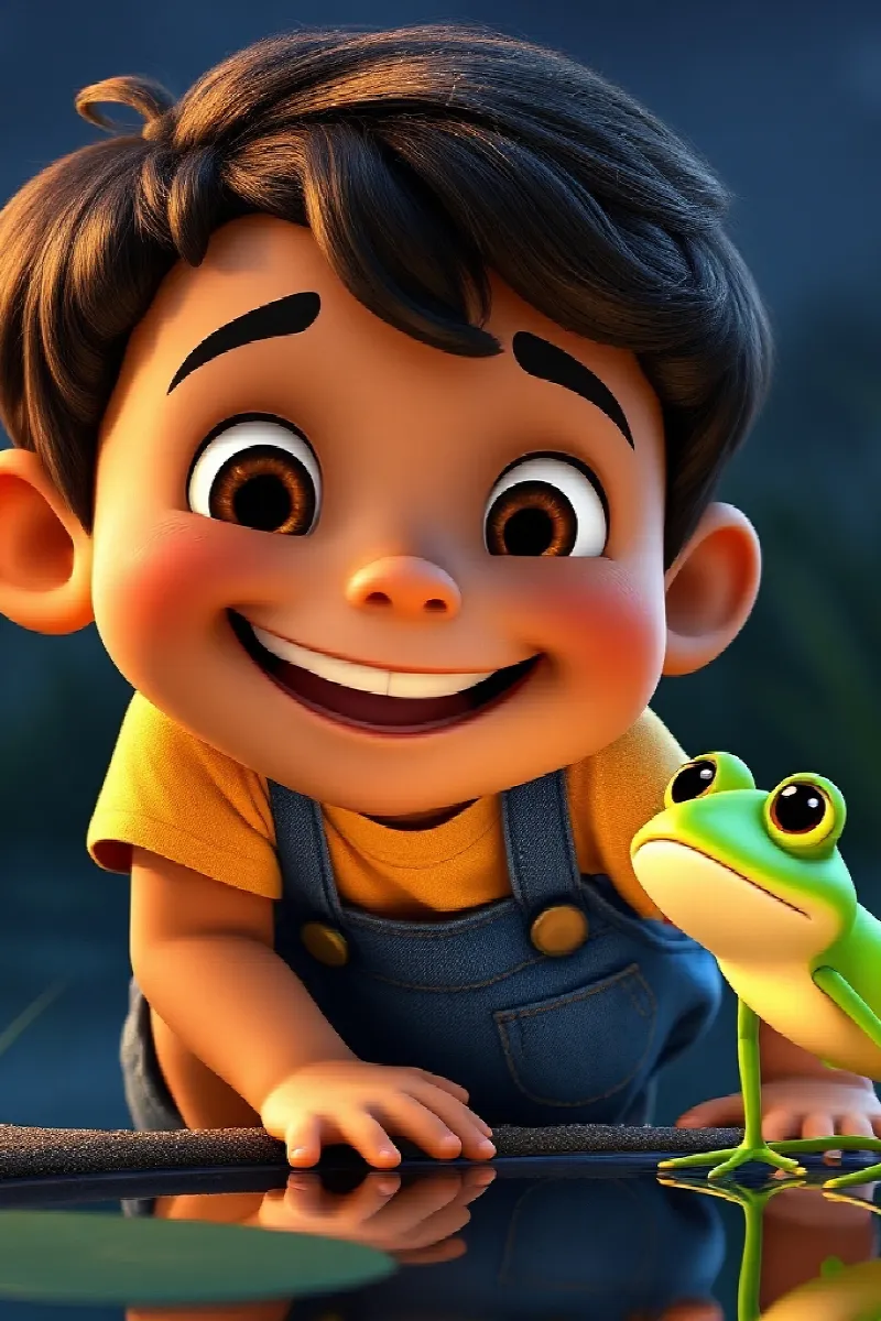 Picture 4 from the tale The Boy and the Moonlit Frog