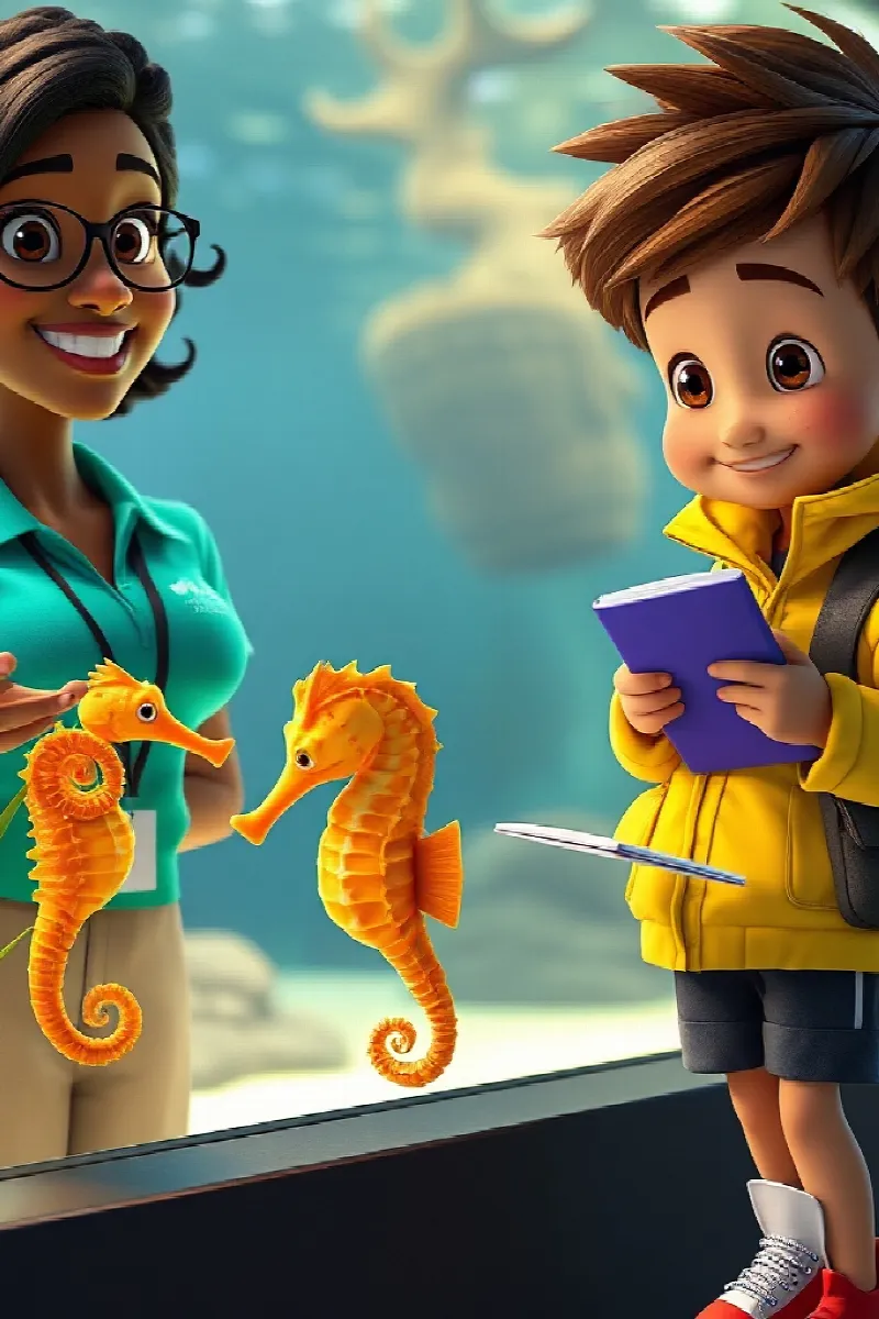 Picture 4 from the tale The Boy and the Seahorse