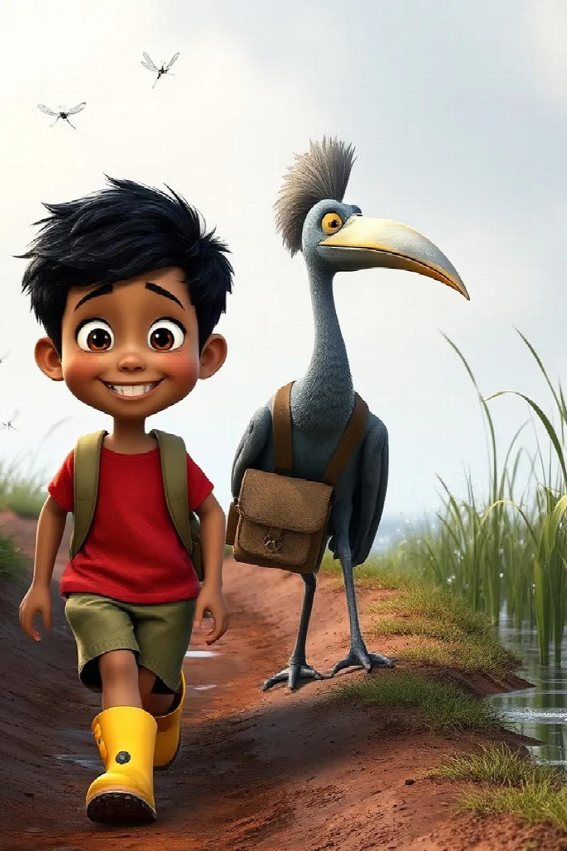 Picture 2 from the tale The Boy and the Shoebill