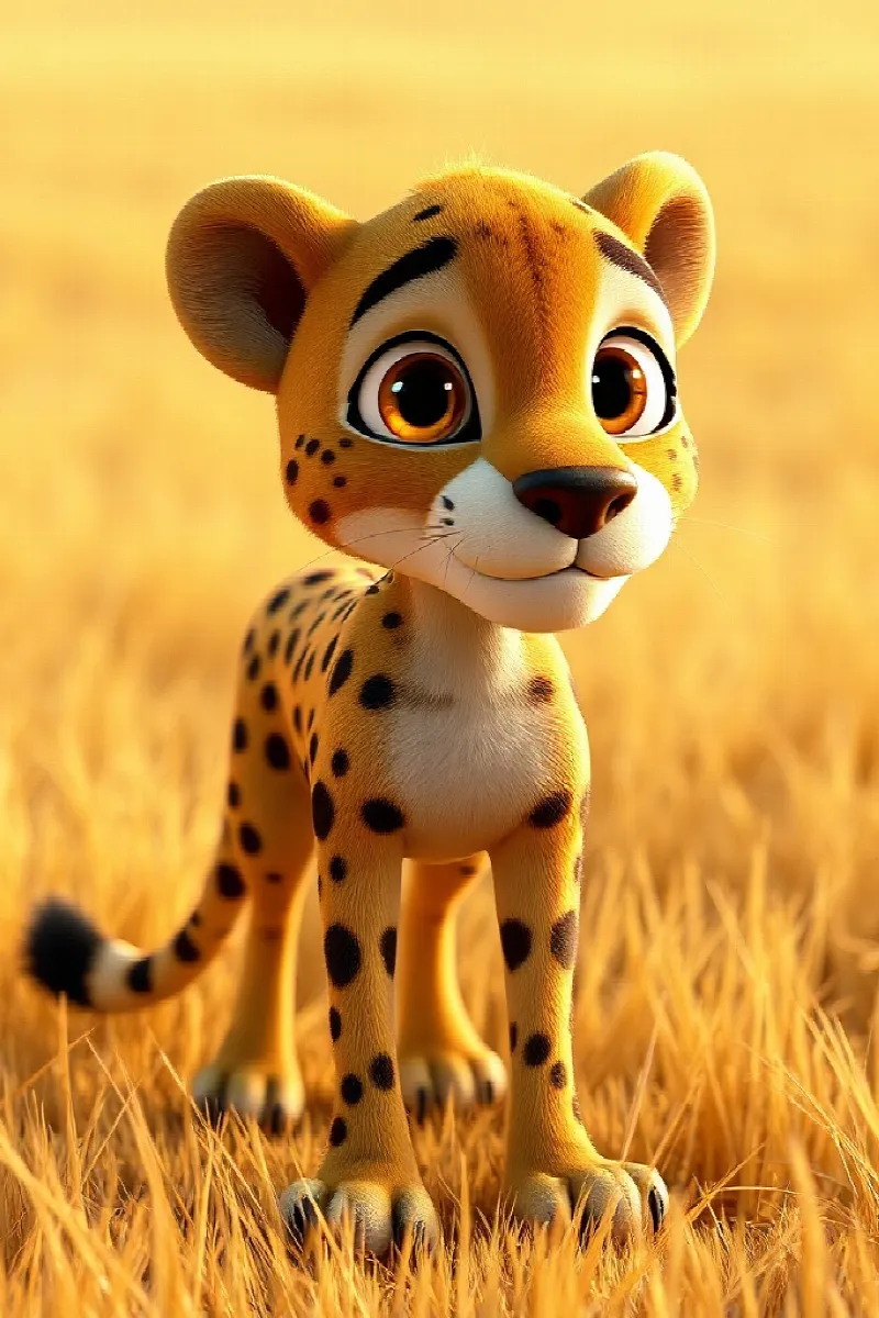 Picture 1 from the tale The Cheetah and the Snail