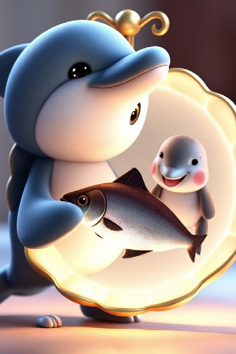Picture 4 from the tale The Little Dolphin's Mirror
