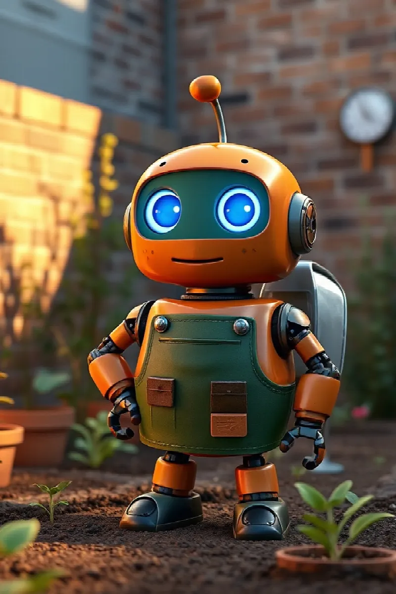 Picture 1 from the tale The Robot Gardener