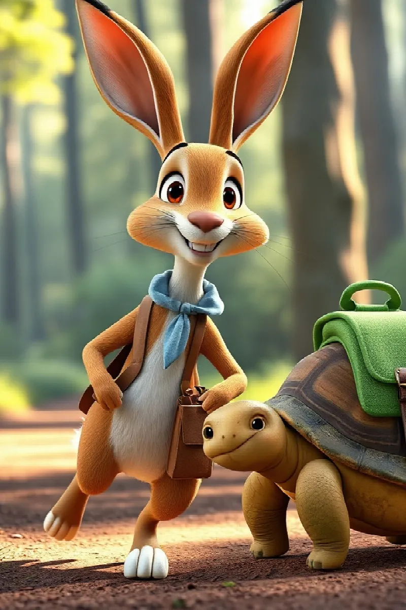 Picture 3 from the tale The Tortoise's Green Backpack