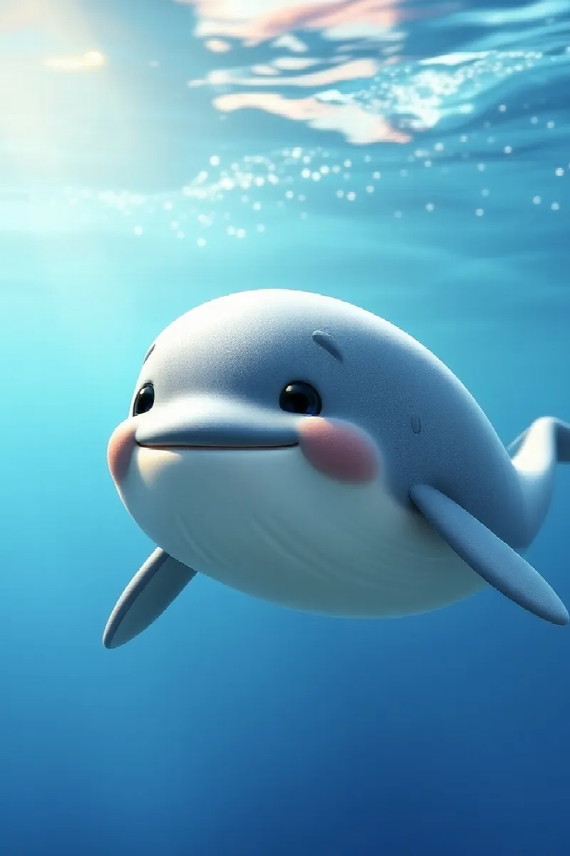 Picture 1 from the tale The Whale's Dolphin Friend