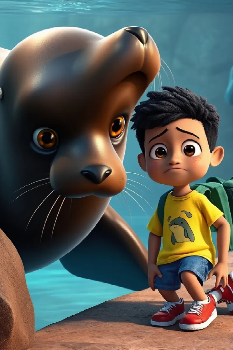 Picture 4 from the tale The Boy and the Sea Lion