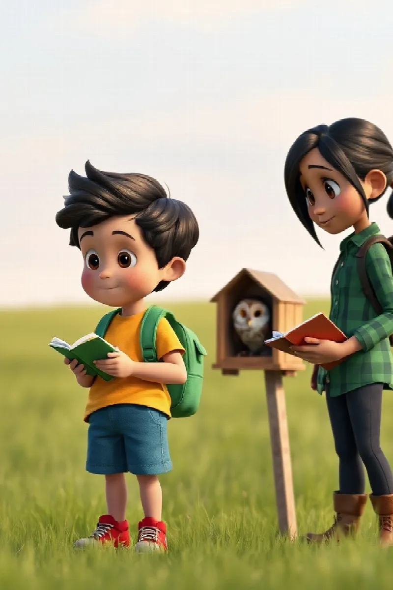 Picture 4 from the tale The Boy and the Barn Owl