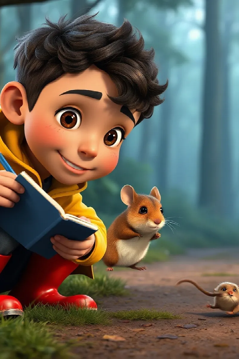 Picture 4 from the tale The Boy and the Little Dormouse