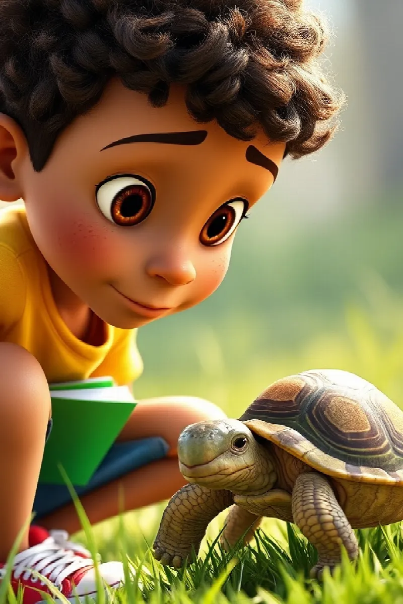 Picture 2 from the tale The Boy and the Little Tortoise
