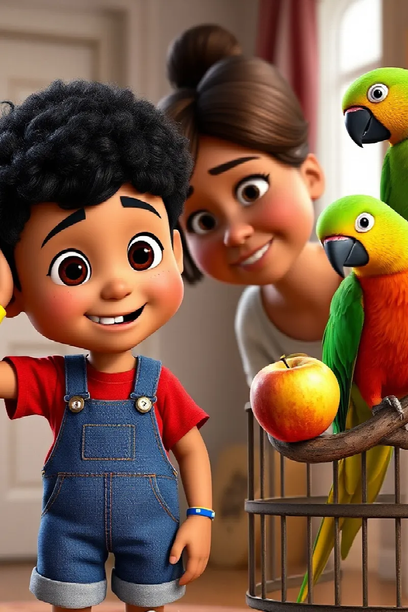 Picture 4 from the tale The Boy and the Parrot