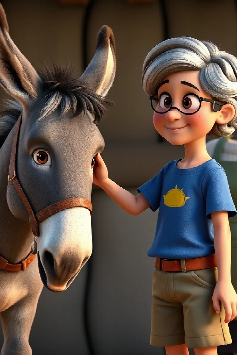 Picture 3 from the tale The Boy and the Rescue Donkey