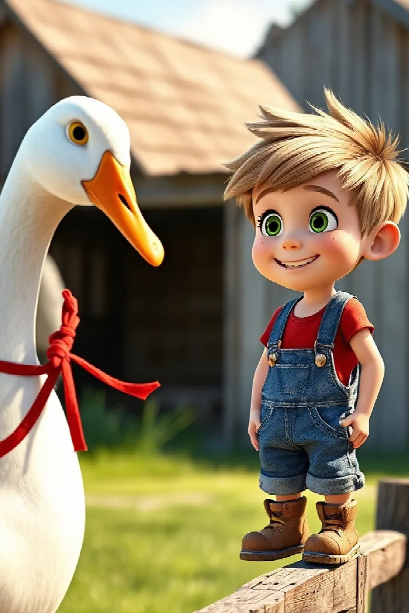 Picture 1 from the tale The Boy and the Secret Goose