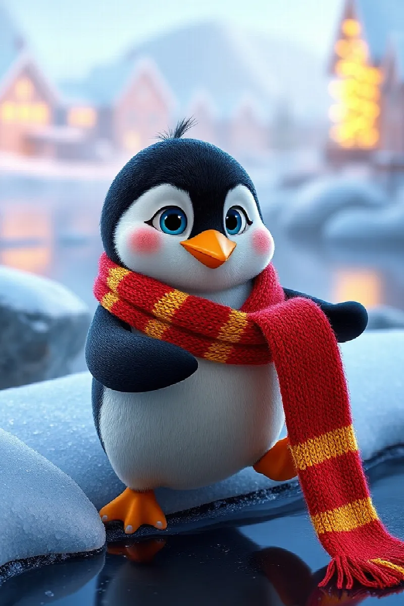 Picture 1 from the tale The Penguin's Flying Scarf