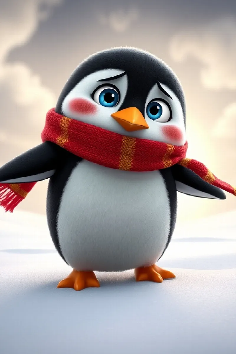 Picture 4 from the tale The Penguin's Flying Scarf
