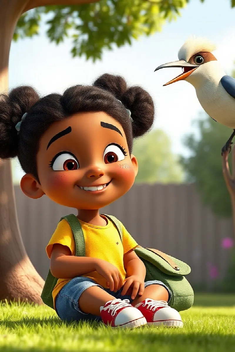 Kız ve Kookaburra masalından 2. resim