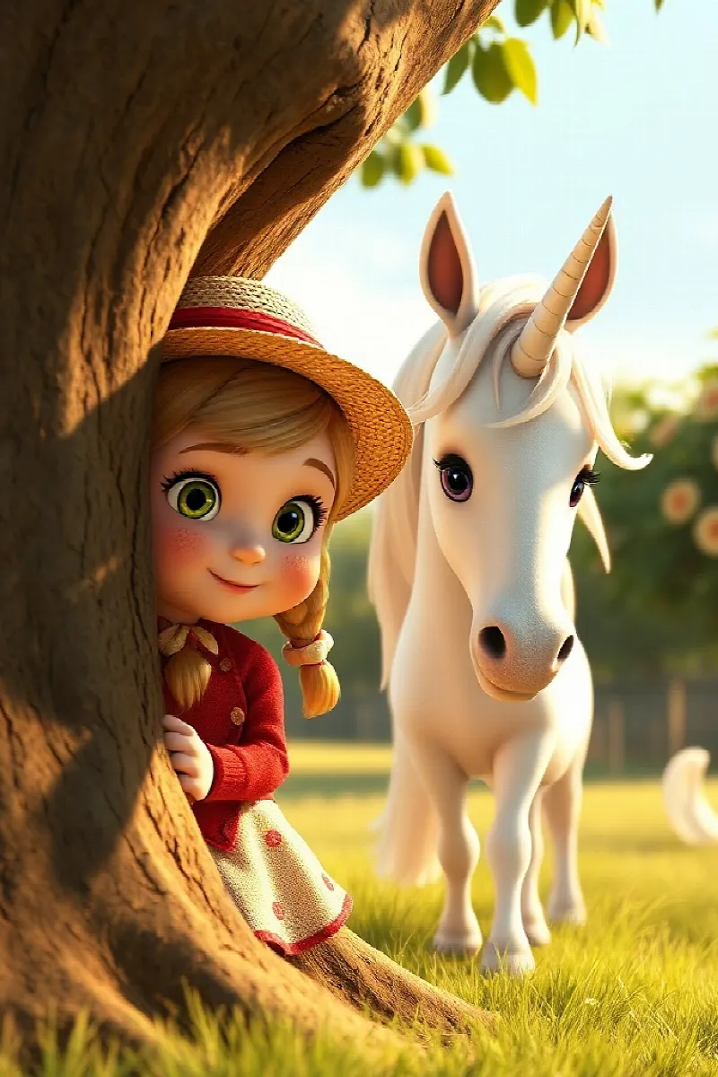 Kız ve Tek Boynuzlu At masalından 3. resim