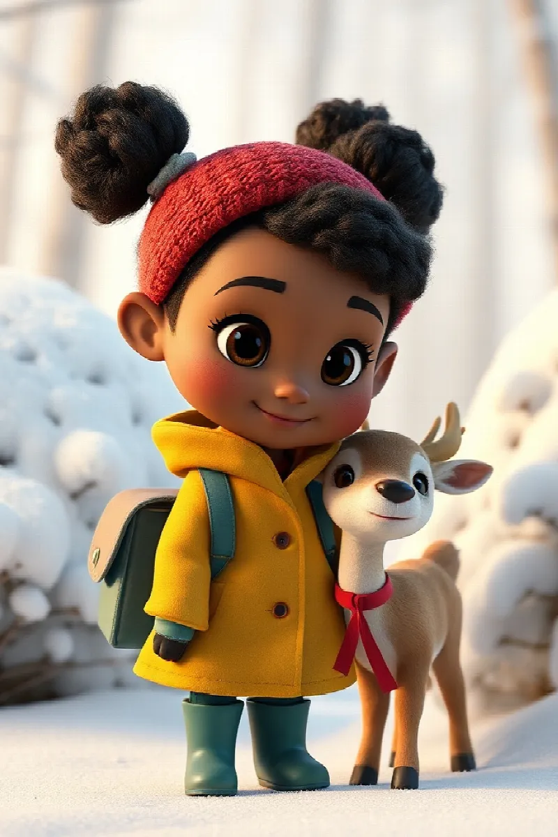 Picture 2 from the tale The Girl and the Little Reindeer