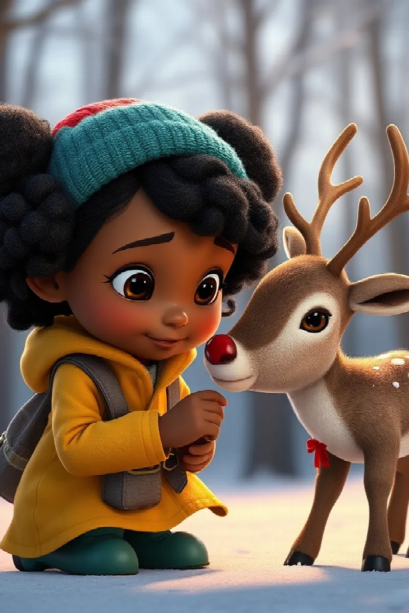 Picture 3 from the tale The Girl and the Little Reindeer
