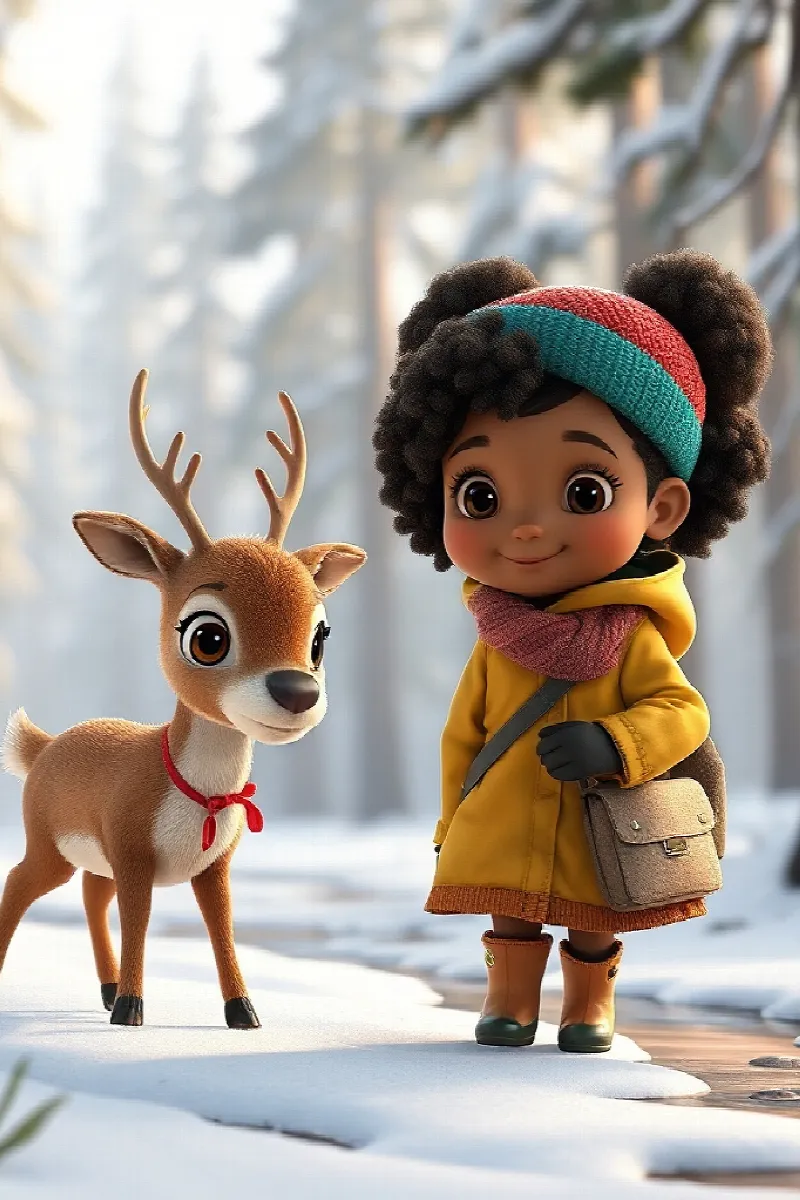 Picture 4 from the tale The Girl and the Little Reindeer