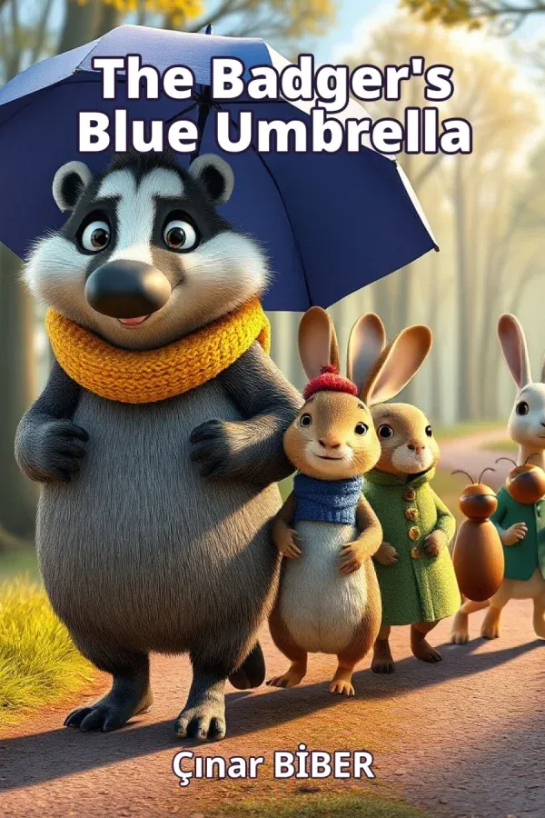 The Badger's Blue Umbrella