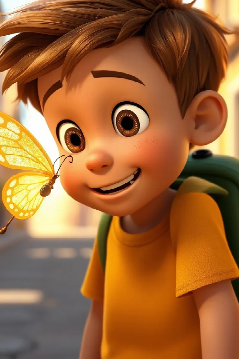Picture 2 from the tale The Boy and the Golden Butterfly