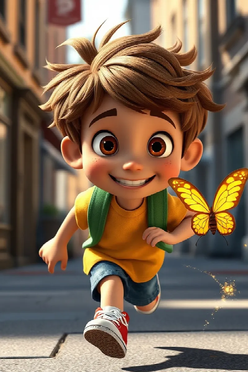 Picture 3 from the tale The Boy and the Golden Butterfly