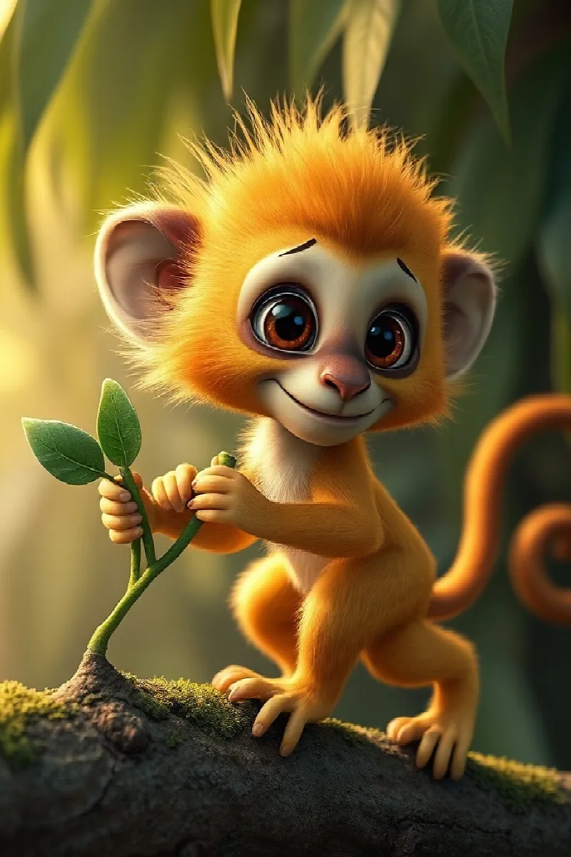 Picture 1 from the tale The Little Golden Lion Tamarin