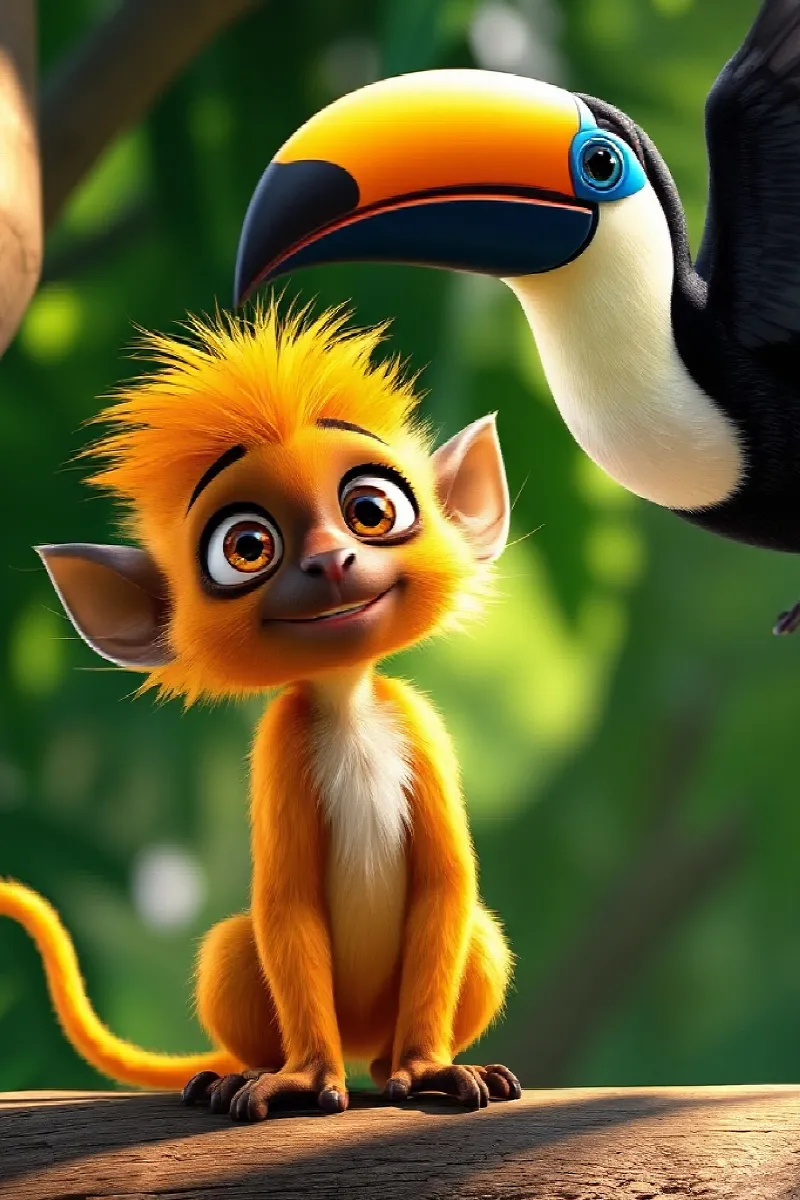 Picture 3 from the tale The Little Golden Lion Tamarin