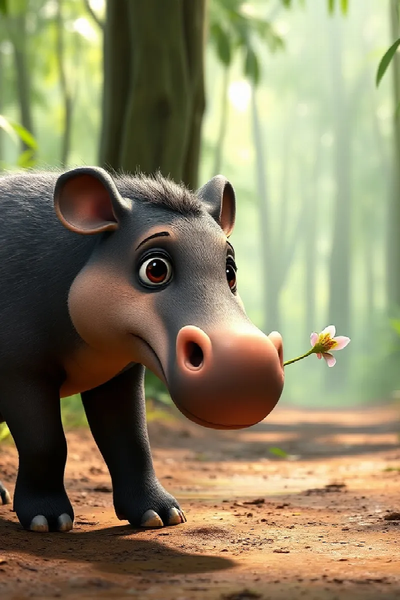 Picture 1 from the tale The Little Tapir's Friend