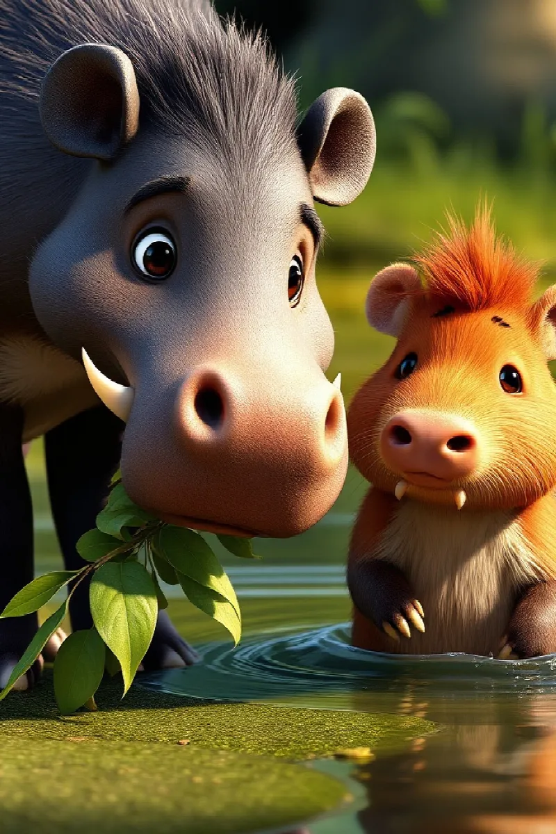 Picture 2 from the tale The Little Tapir's Friend