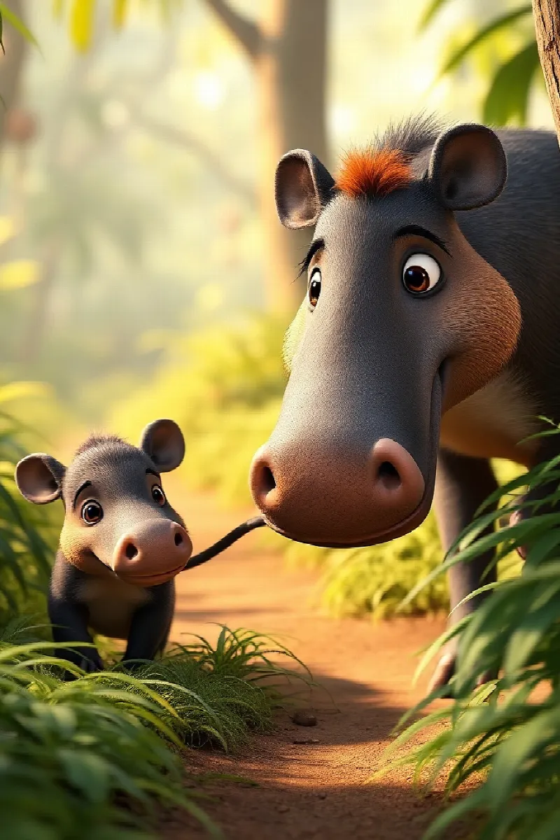 Picture 3 from the tale The Little Tapir's Friend
