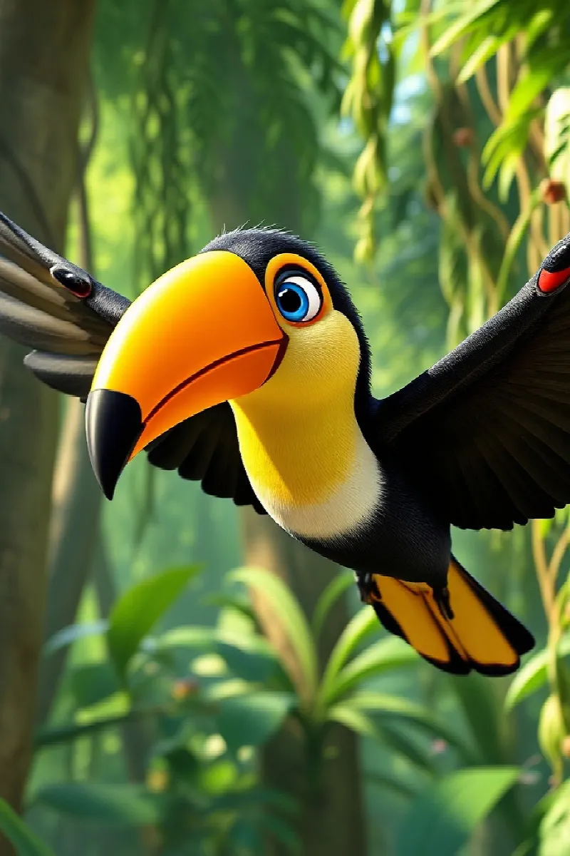 Picture 2 from the tale The Little Toucan's Friend