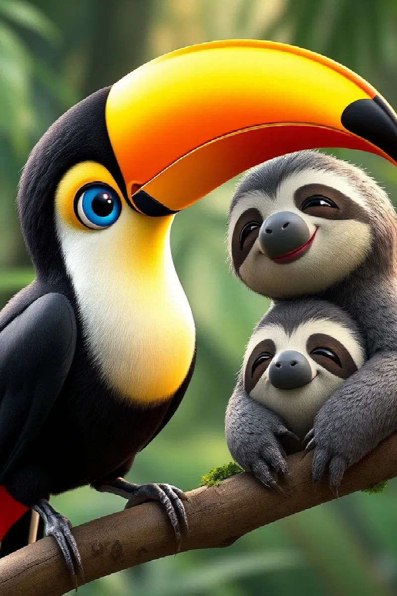 Picture 3 from the tale The Little Toucan's Friend