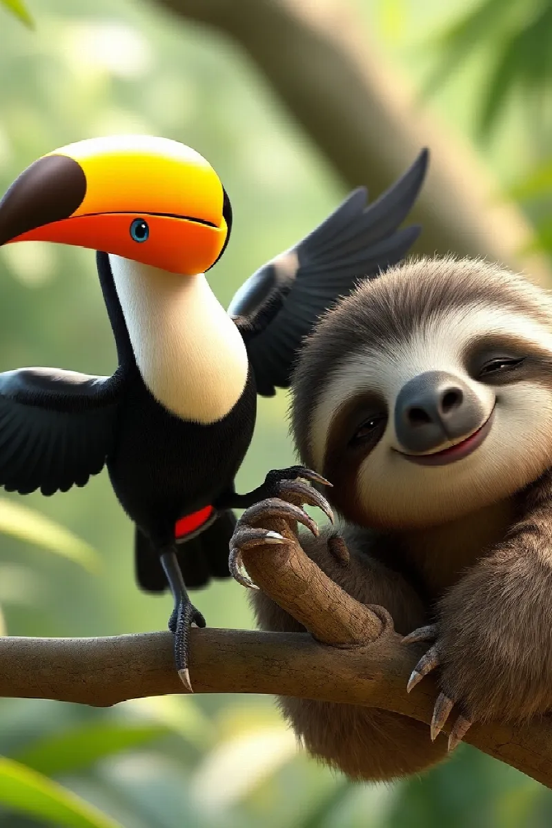 Picture 4 from the tale The Little Toucan's Friend