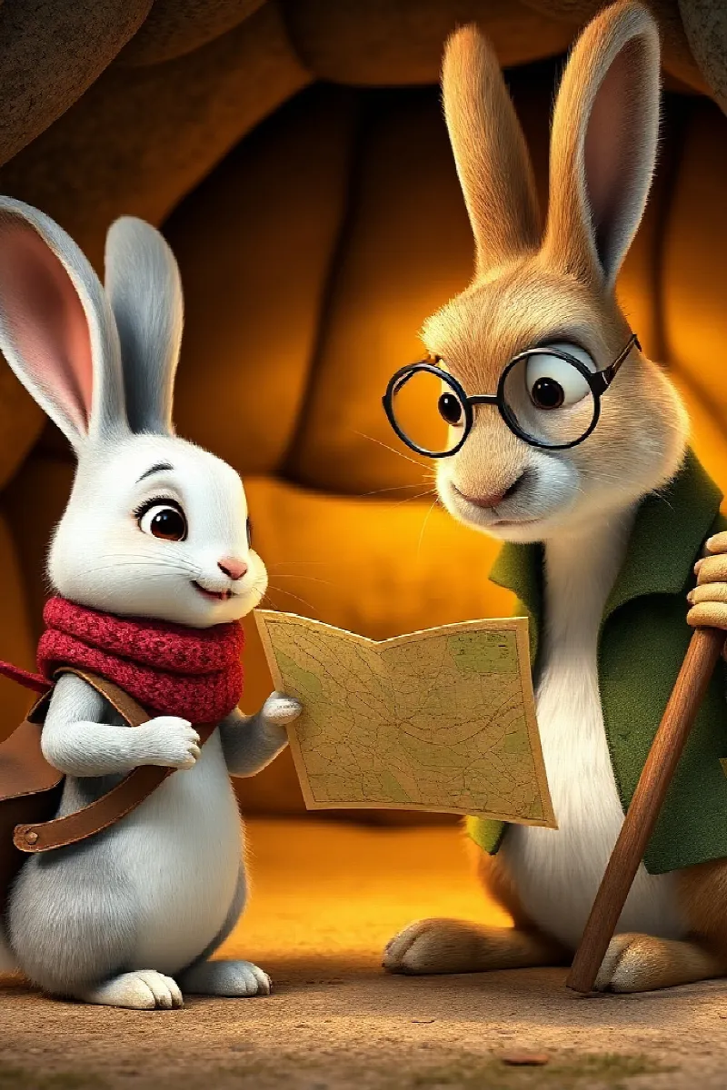 Picture 2 from the tale The Snow Rabbit's Map