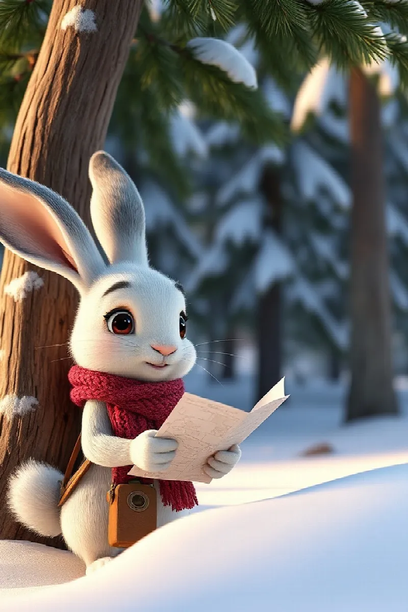 Picture 4 from the tale The Snow Rabbit's Map