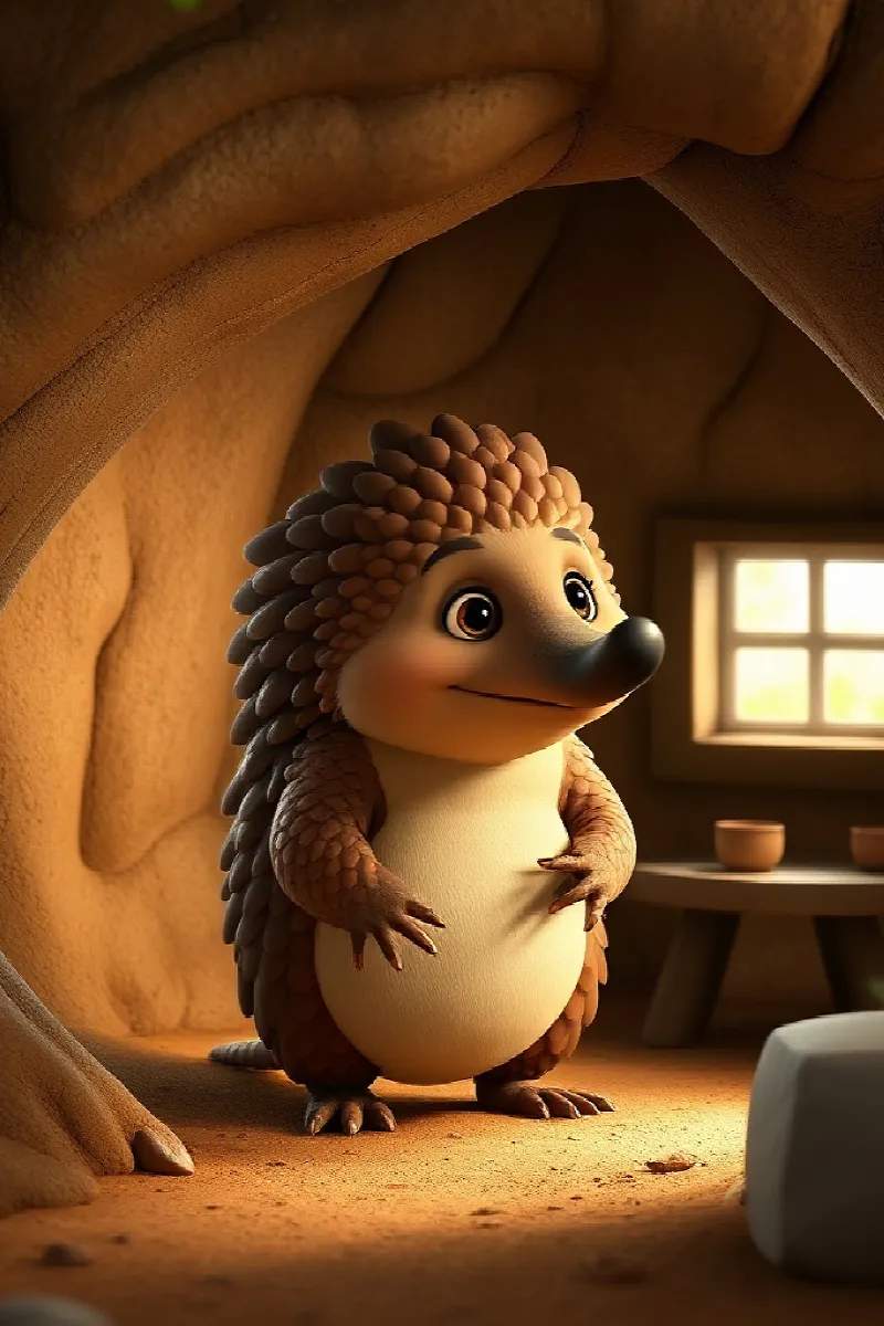 Pangolin'in İlk Partisi masalından 1. resim