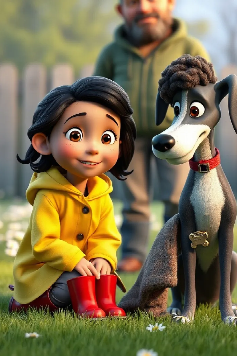 Picture 3 from the tale The Girl and the Rescue Greyhound
