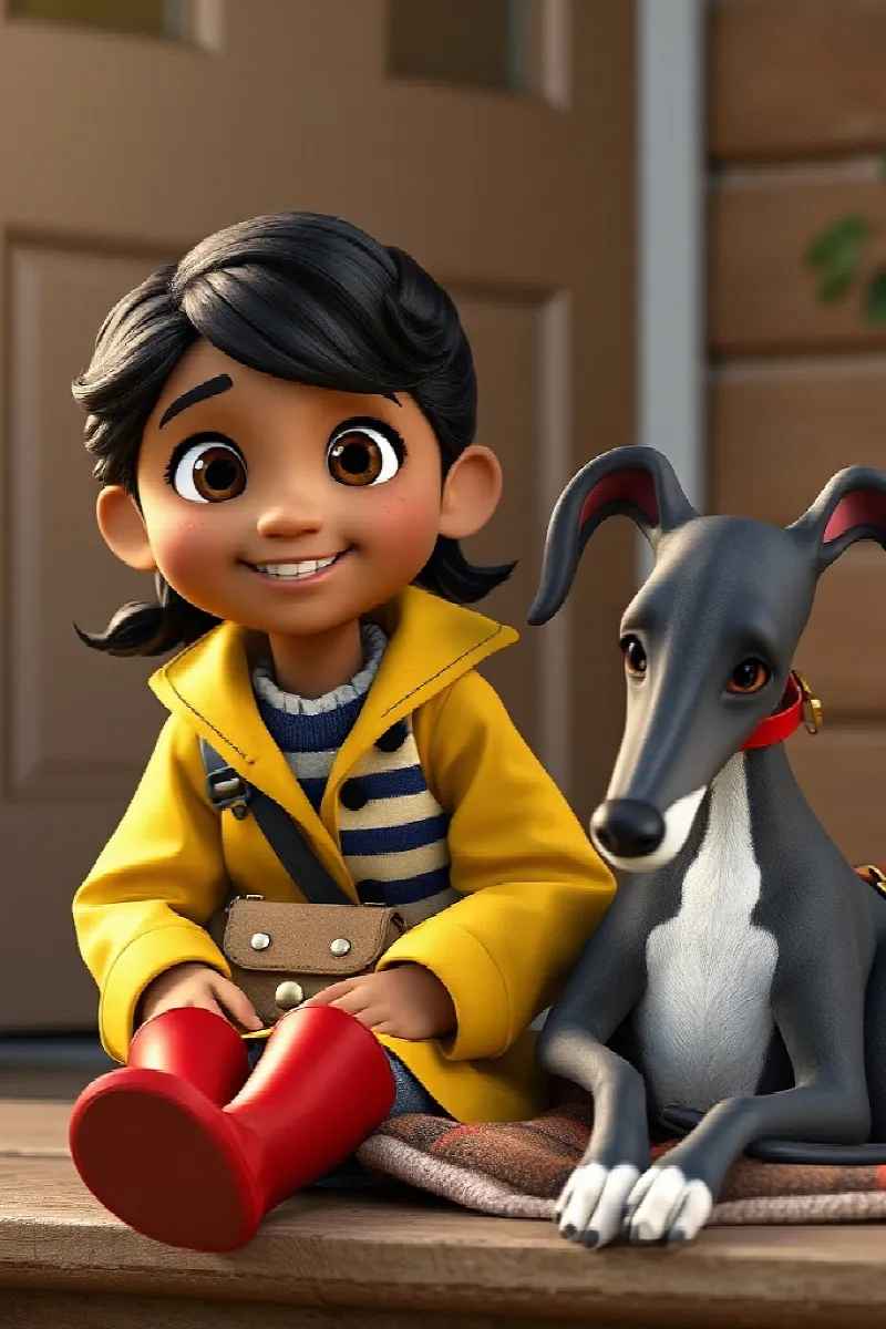 Picture 4 from the tale The Girl and the Rescue Greyhound