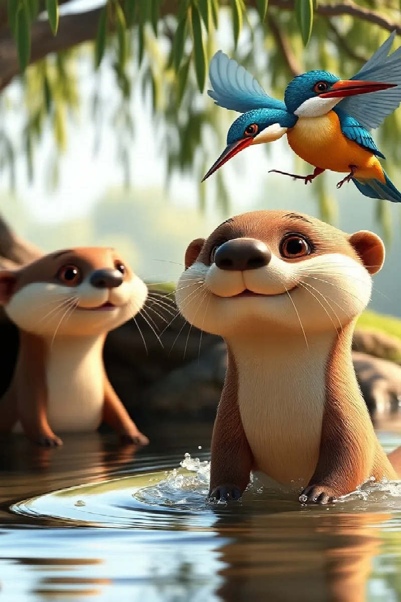 Picture 1 from the tale The Little Otter's Treasure