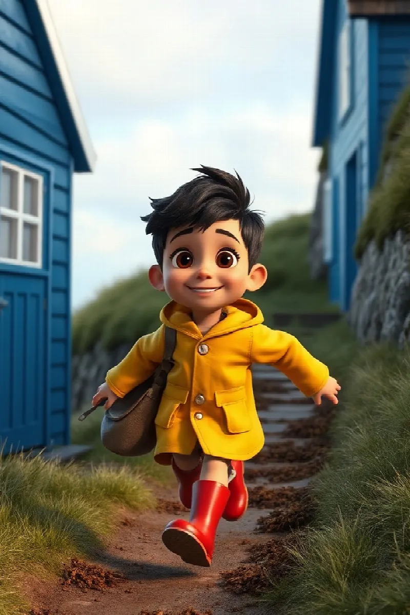 Picture 1 from the tale The Boy and the Little Puffin
