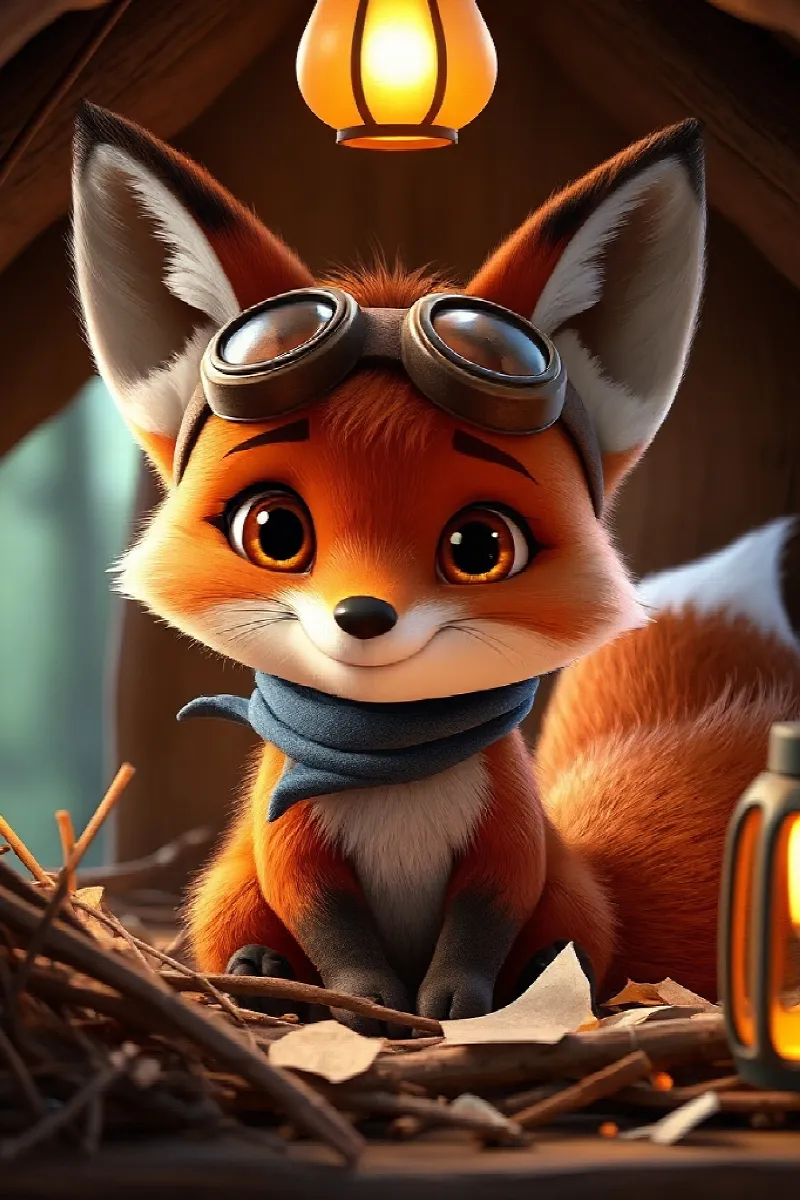 Picture 1 from the tale The Fox's Little Rocket