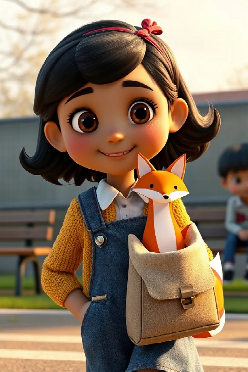 Picture 3 from the tale The Girl and the Paper Fox