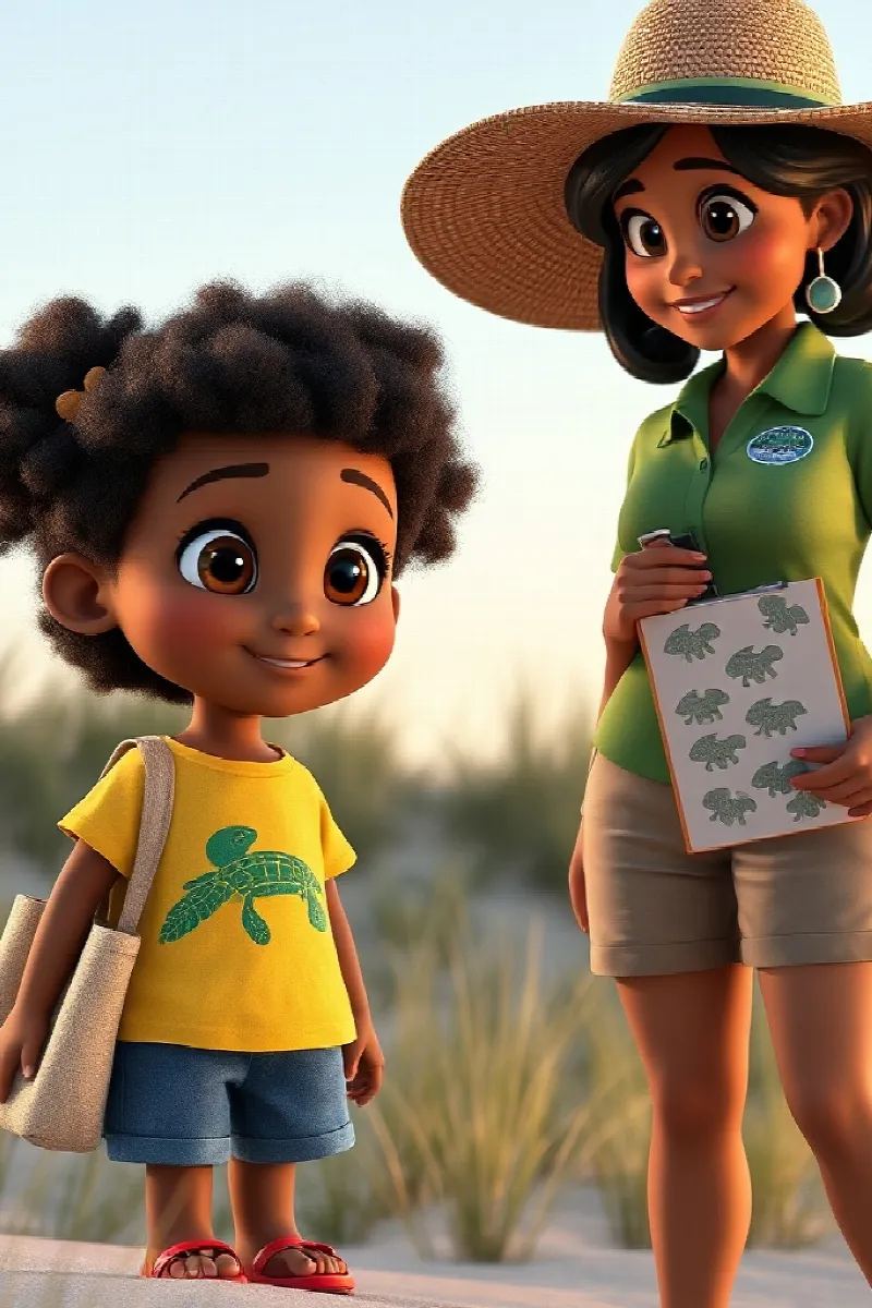 Picture 2 from the tale The Girl and the Sea Turtle