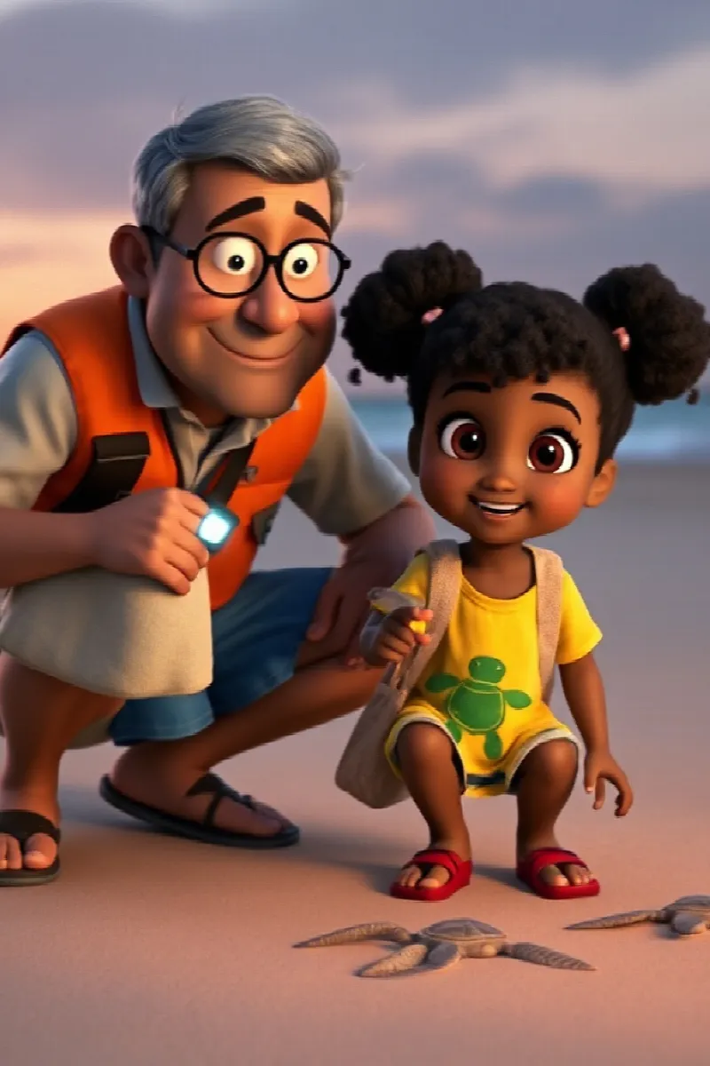 Picture 3 from the tale The Girl and the Sea Turtle