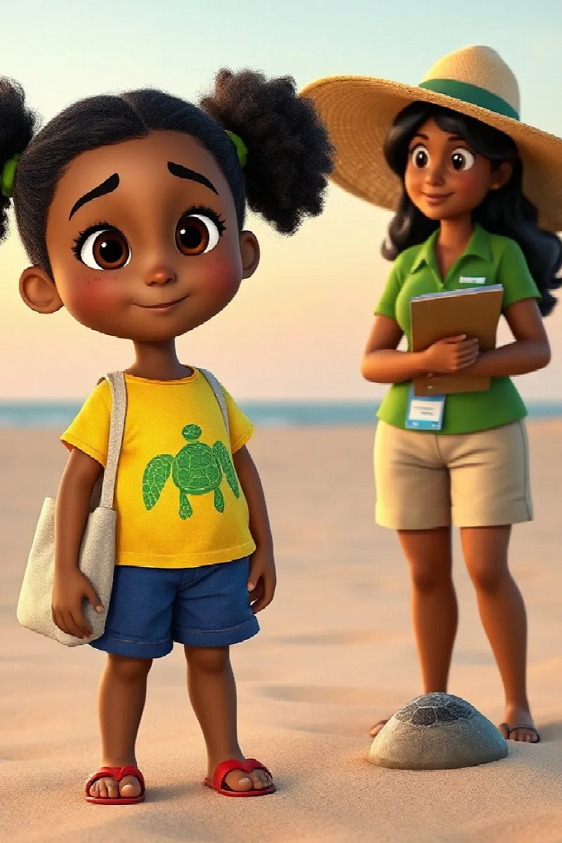 Picture 4 from the tale The Girl and the Sea Turtle