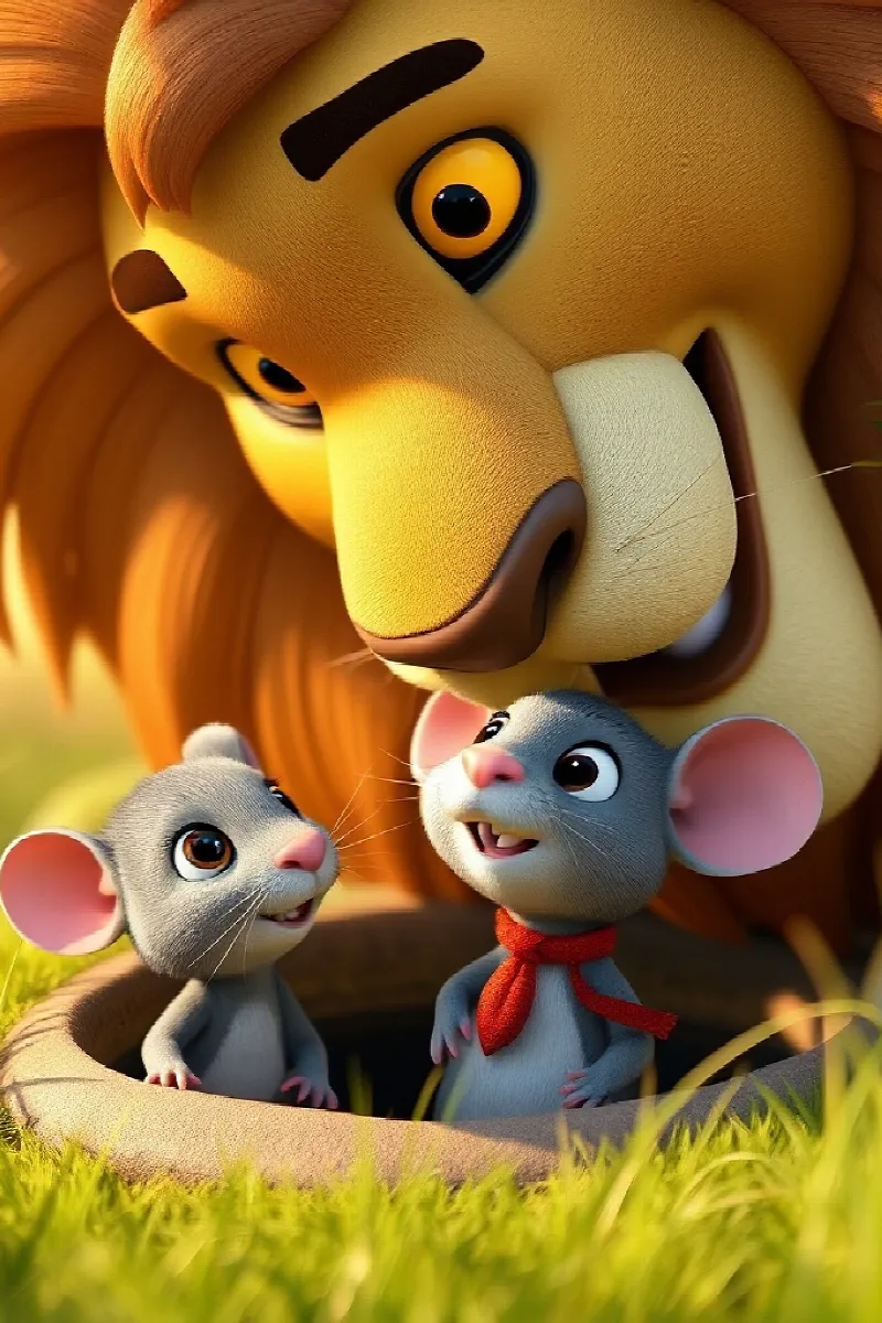 Picture 2 from the tale The Lion and the Mouse
