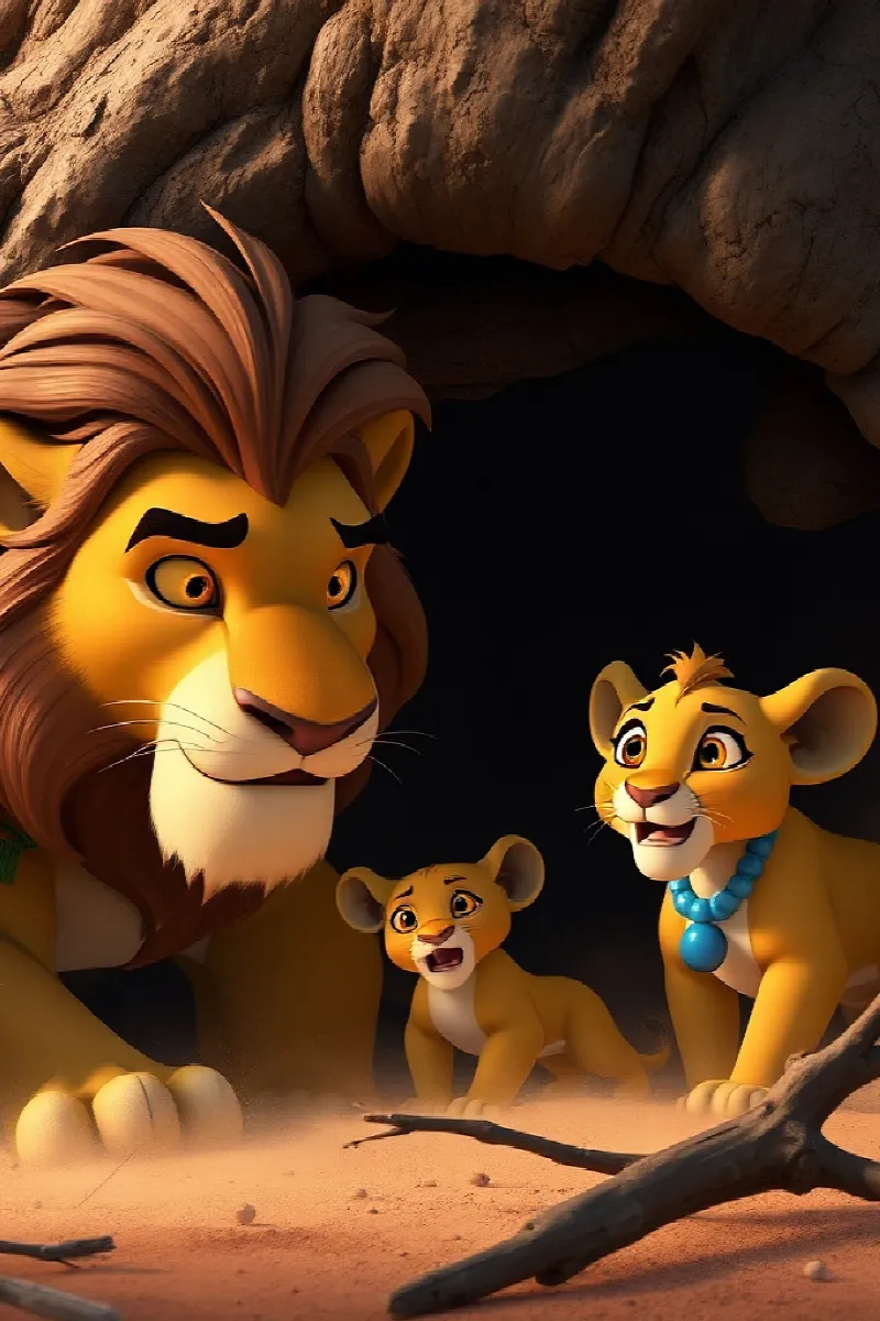 Picture 4 from the tale The Lion and the Mouse