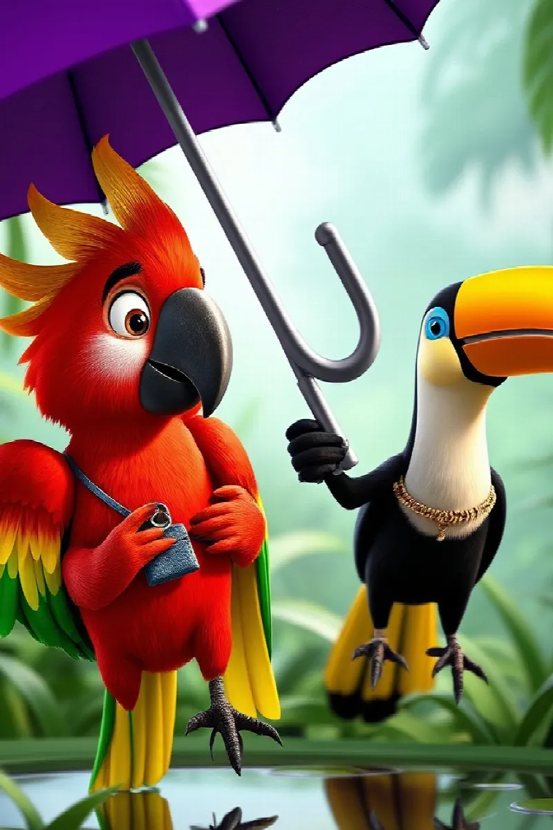 Picture 4 from the tale The Parrot's Purple Umbrella