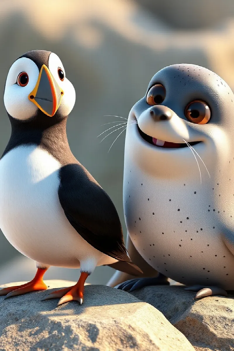 Picture 2 from the tale The Seal and the Puffin